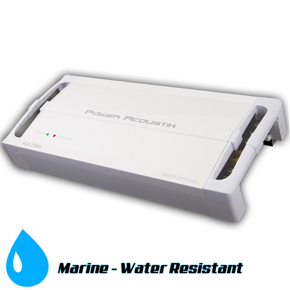 Power Acoustik MA5-2500D 2500W 5-Channel Compact Marine Class-D Amplifier