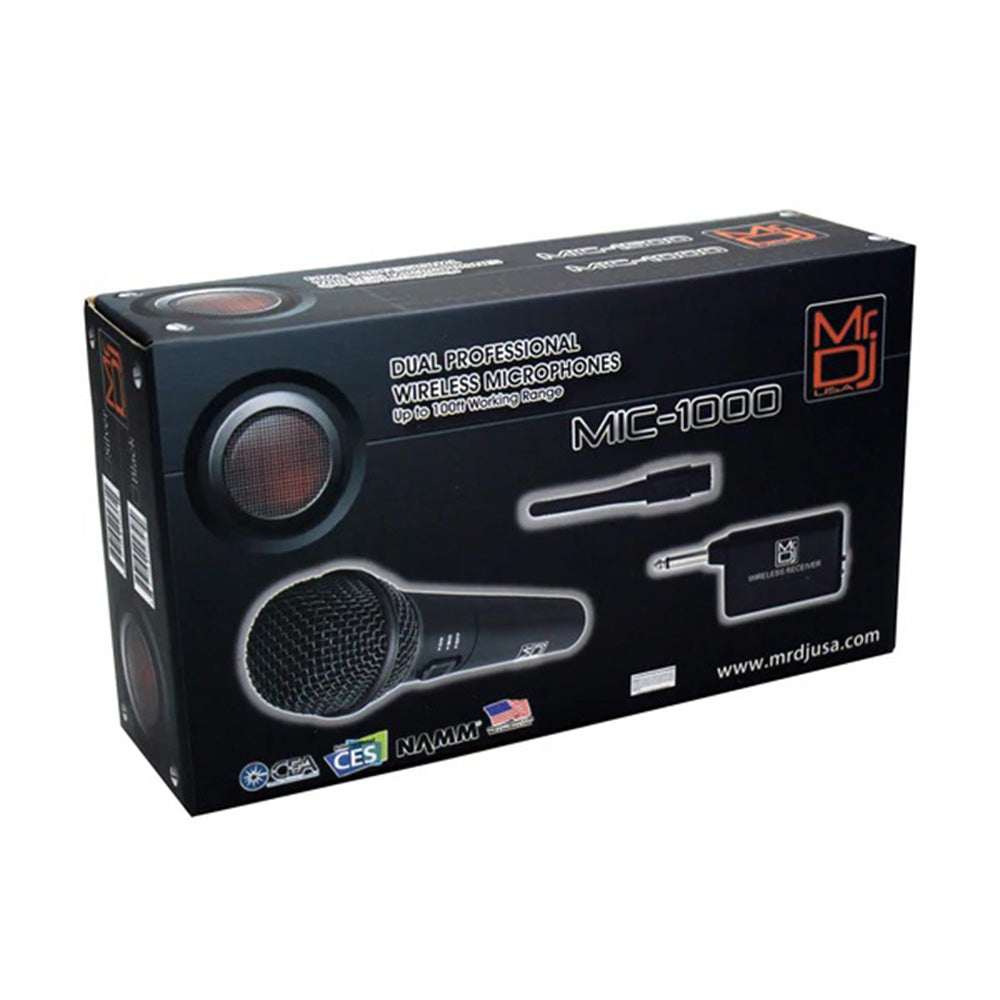 MR DJ MIC1000 Wireless Mic With One Handheld Mic
