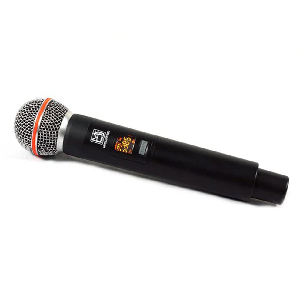 MR DJ MICUHF300 Dual UHF Wireless Microphone System Kit with 2 Handheld & LED display