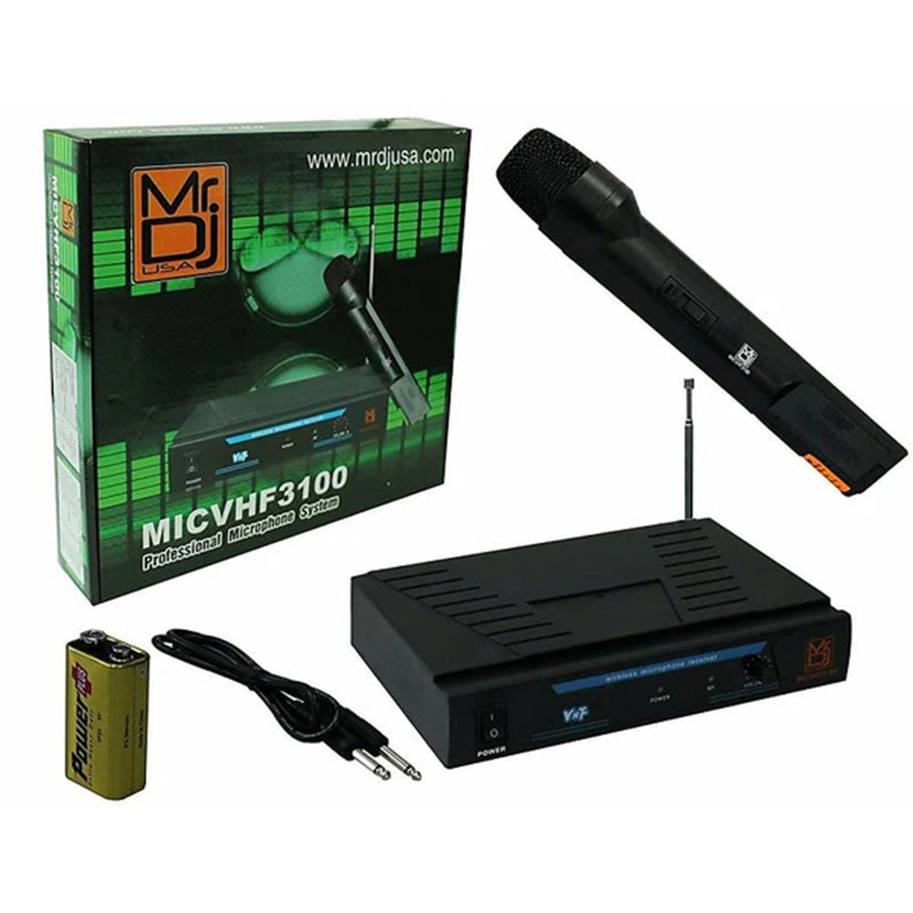MR DJ MICVHF3100 Wireless Dual-Channel Handheld design Microphone System