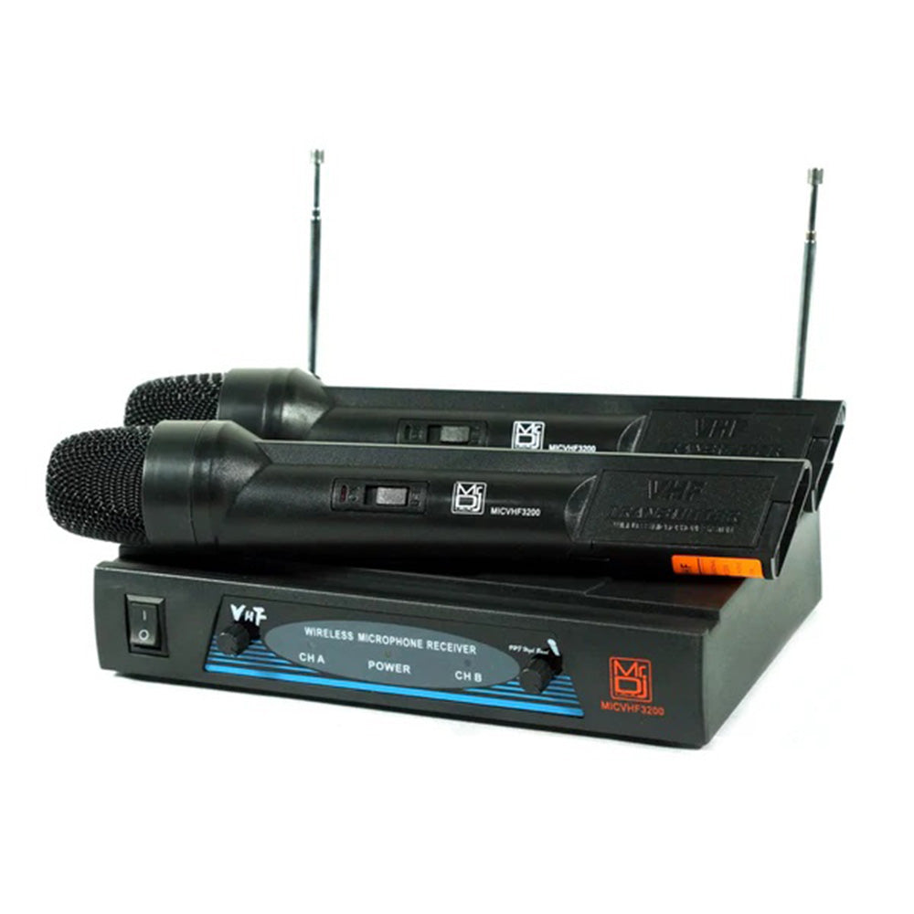 MR DJ MICVHF3200 Wireless Dual Handheld design Microphone System