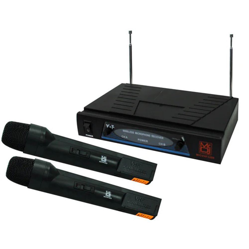 MR DJ MICVHF3200 Wireless Dual Handheld design Microphone System