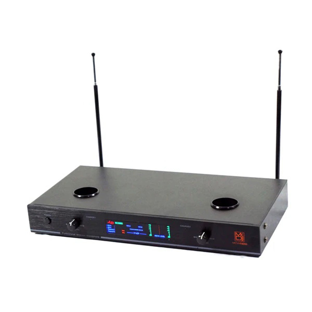 MR DJ MICVHF6000 Rechargeable Wireless Dual Handheld design Microphone System