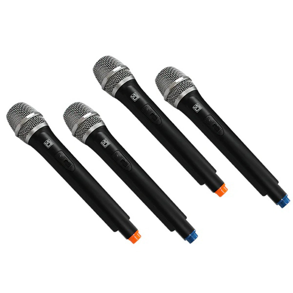 MR DJ MICVHF8500 4 Channel Professional PA/DJ/KTV/Karaoke VHF Handheld Wireless Microphone System with Digital Receiver