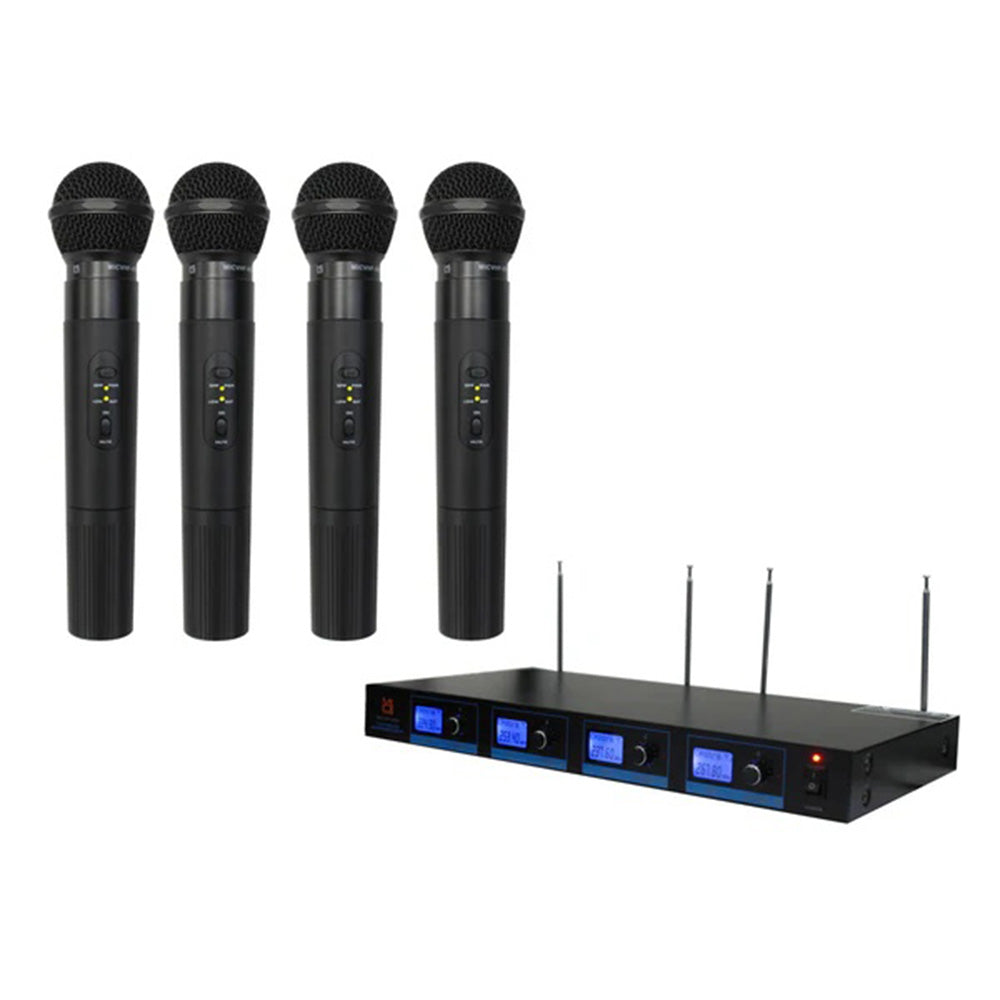 MR DJ MICVHF8800 Digital Display Vhf Wireless Mic With 4 Handheld Mic
