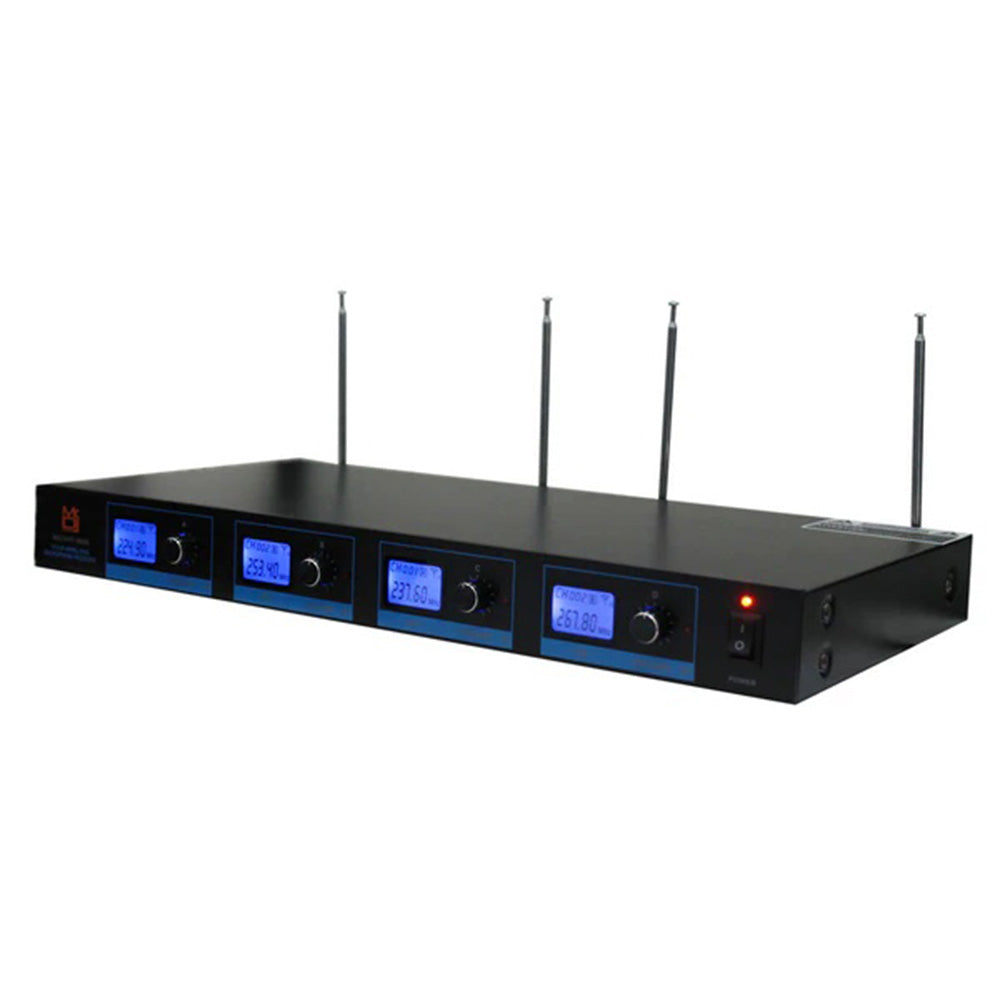 MR DJ MICVHF8800 Digital Display Vhf Wireless Mic With 4 Handheld Mic