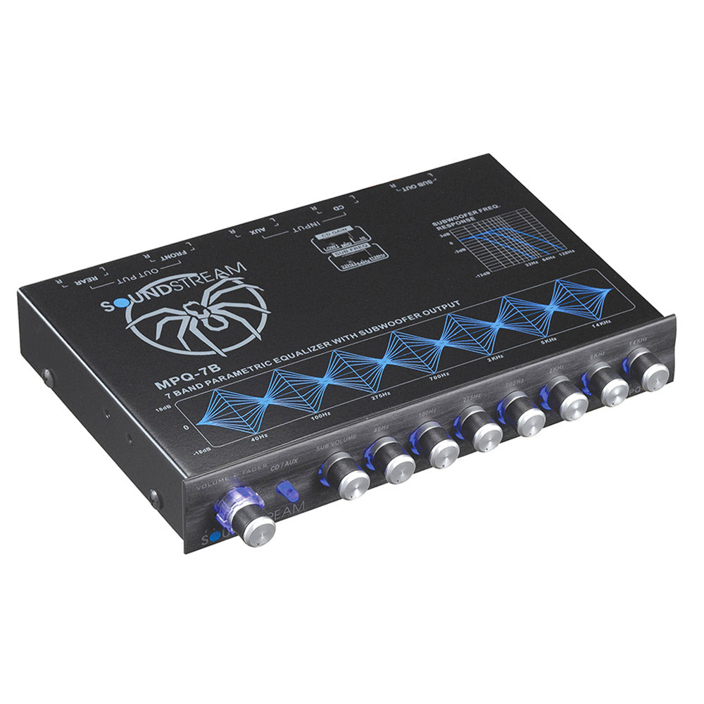 Soundstream MPQ-7B 7-Band Parametric Equalizer with Independent Subwoofer Level Control