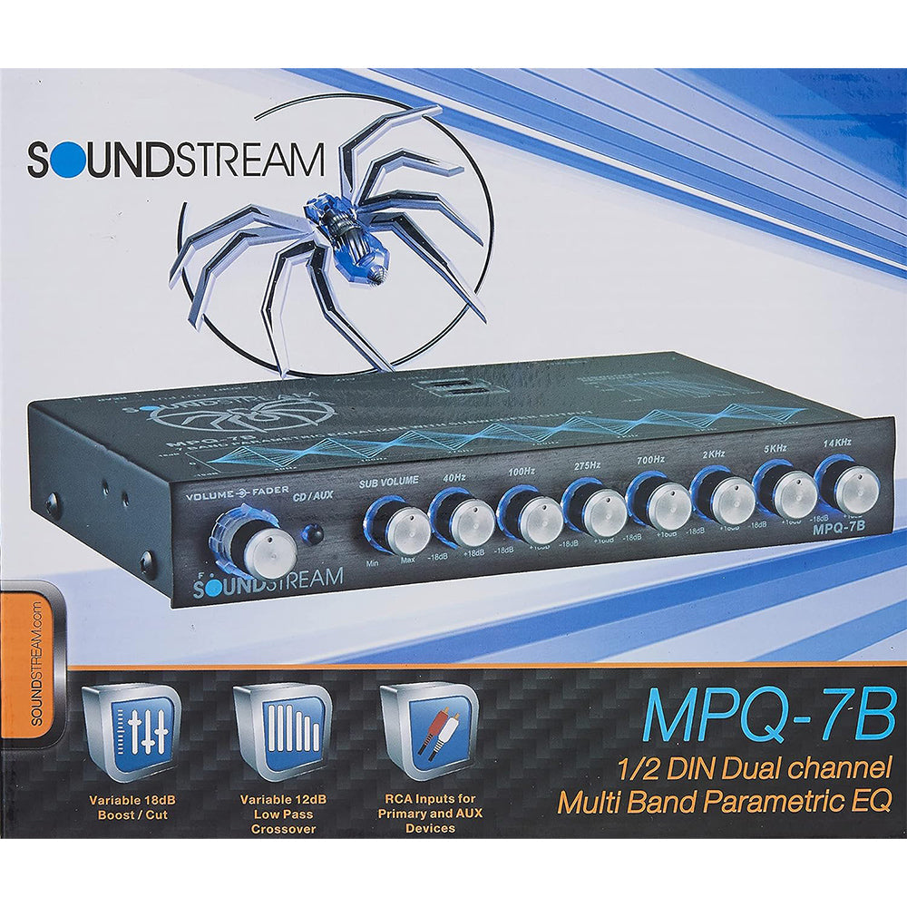 Soundstream MPQ-7B 7-Band Parametric Equalizer with Independent Subwoofer Level Control