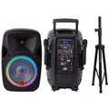 MR DJ USPROBAT12 12 Inch Active Speaker With Bluetooth & Fm Radio & Mp3 Player, Eq, With Built In 4 Hours Battery & Mic & Stand
