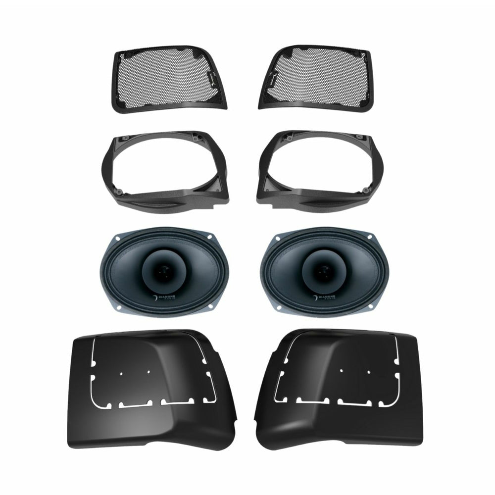 Diamond Audio MSMP694LK 6"x9" Saddlebag Lid Cut-in Kit for Harley-Davidson Touring 2014 Up