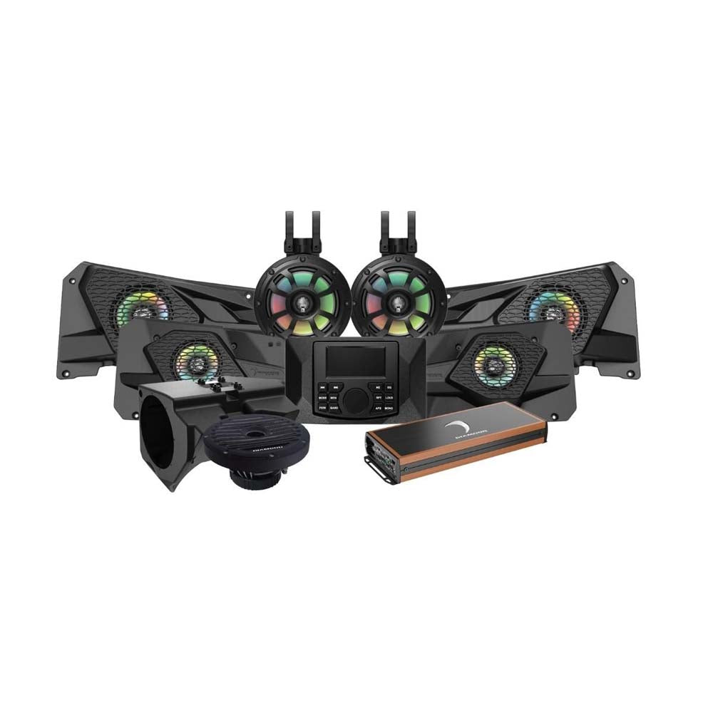 Diamond Audio MSRZRKD34 2014+ RZR© 2DR / 4DR 6.5" 2-Way Power Sports All Weather Coaxial Speaker 5-Channel Full Range Class D Amplifier
