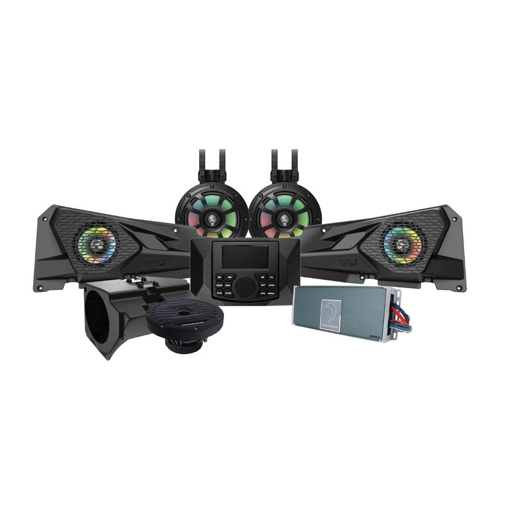 Diamond Audio MSRZRKM32 2014+ RZR© 2DR / 4DR 6.5" 2-Way Power Sports All Weather Coaxial Speaker 6-Channel Full Range Class D Waterproof Amplifier