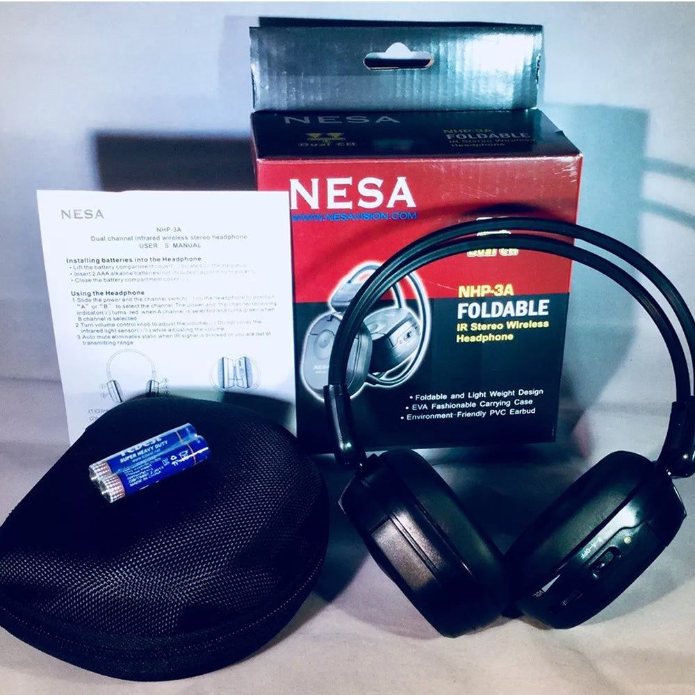 NESA NHP-3A Foldable 2-Ch IR Wireless Headphone