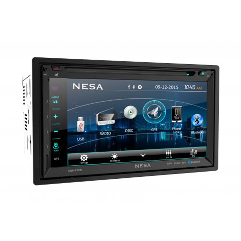 NESA NSP-652N 2-DIN Multimedia Source Unit with iGo Powered GPS Navigation & Android PhoneLink