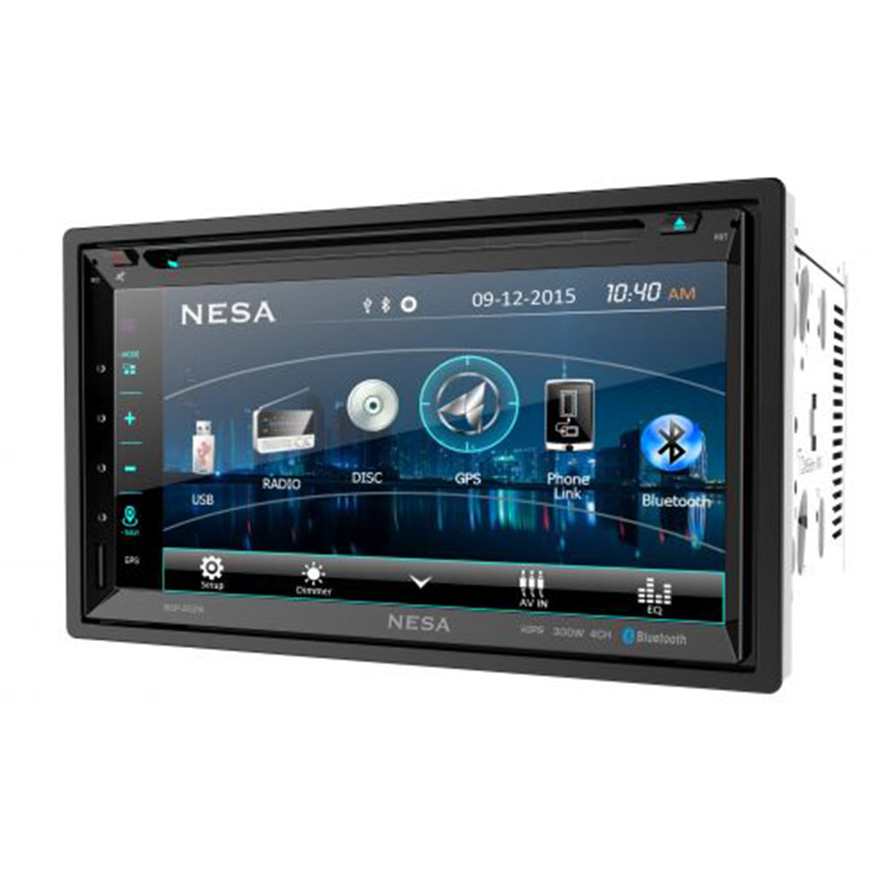 NESA NSP-652N 2-DIN Multimedia Source Unit with iGo Powered GPS Navigation & Android PhoneLink