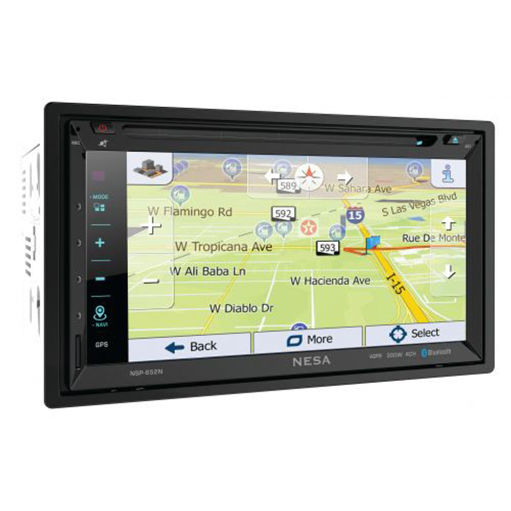 NESA NSP-652N 2-DIN Multimedia Source Unit with iGo Powered GPS Navigation & Android PhoneLink