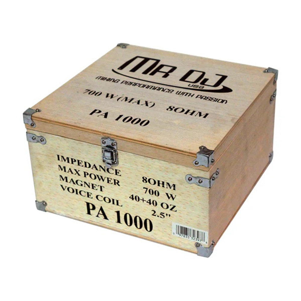 MR DJ PA1000 10 Inch 700W 80 Oz. 8-Ohms Dual Magnet Universal Pro Pa/Dj Raw Woofer Subwoofer