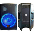 MR DJ PBX4500S 15" 2-Way PA DJ 4500W Passive Speaker LED Lighting