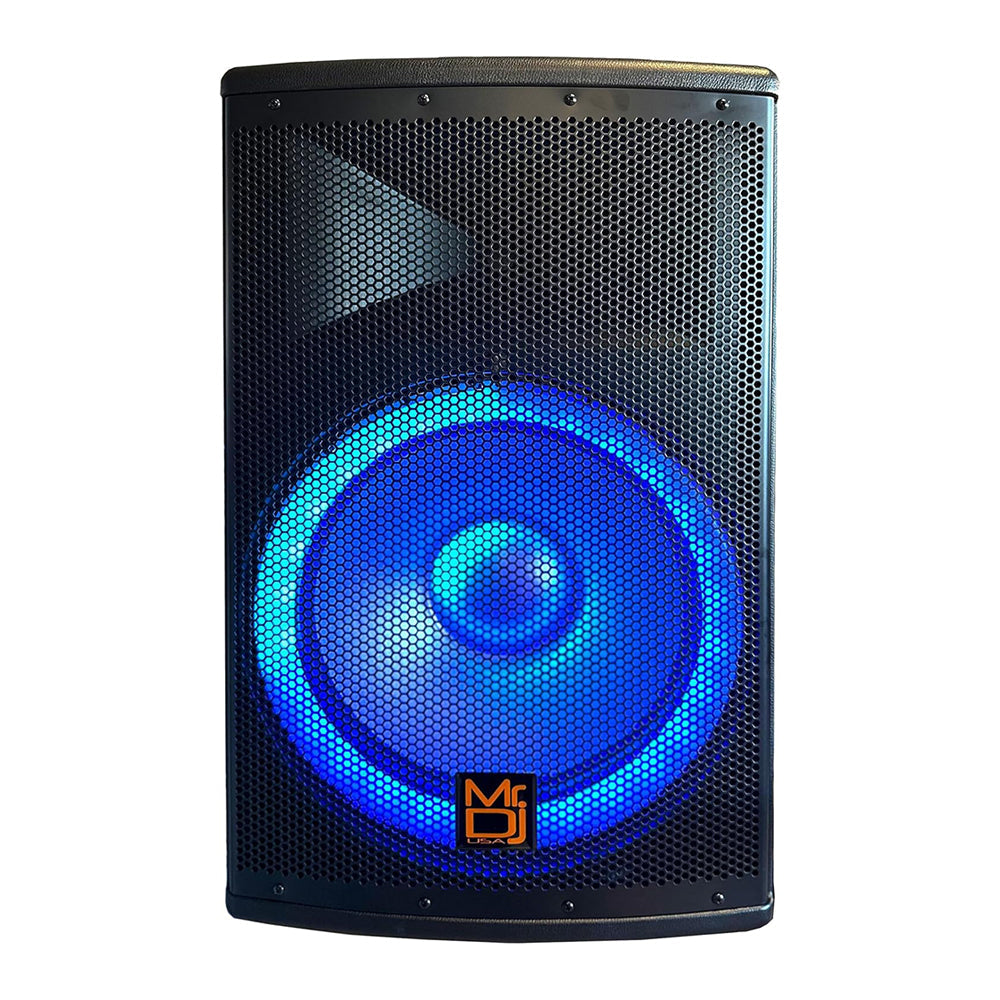 MR DJ PBX4500S 15" 2-Way PA DJ 4500W Passive Speaker LED Lighting