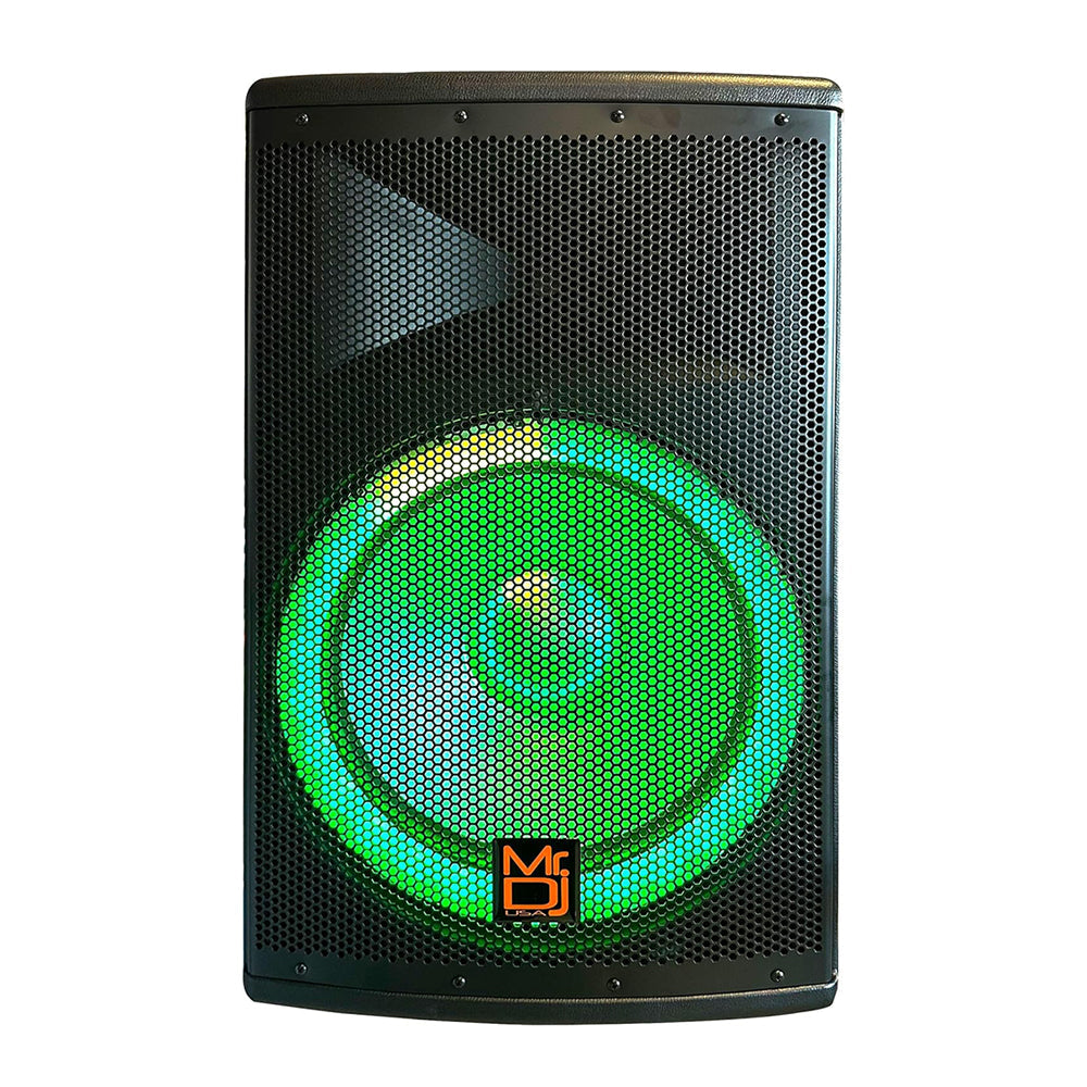 MR DJ PBX4500S 15" 2-Way PA DJ 4500W Passive Speaker LED Lighting