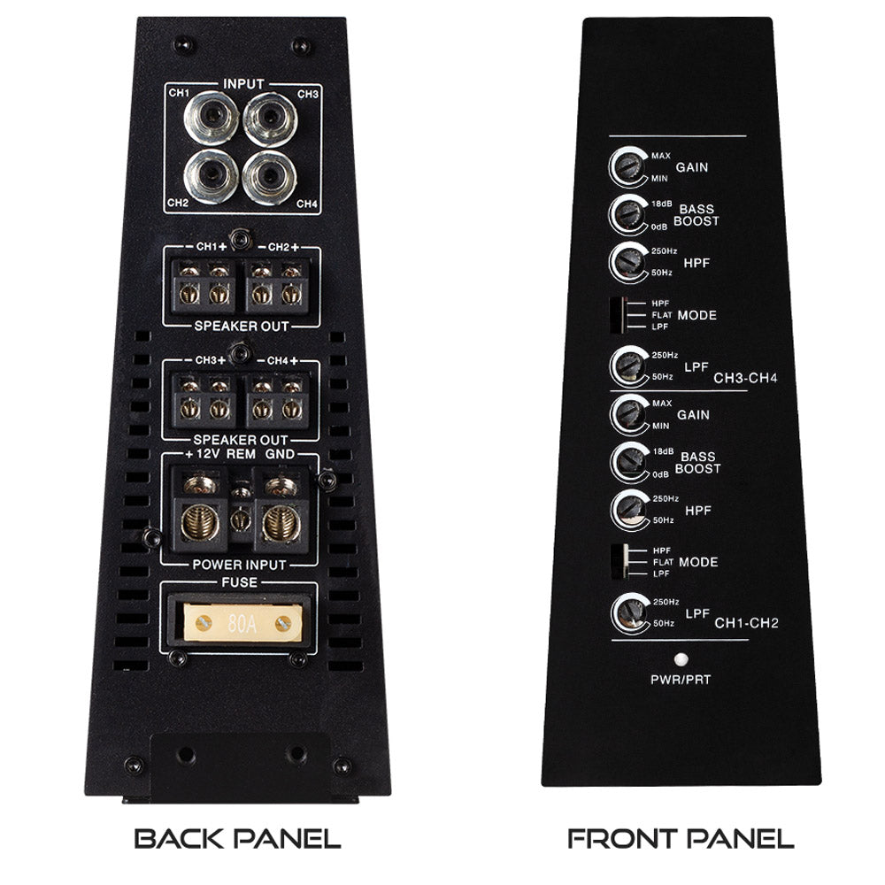 Precision Power PC700.4D 700W RMS PowerClass Vertical Series Class A/B 4-Channel Amplifier