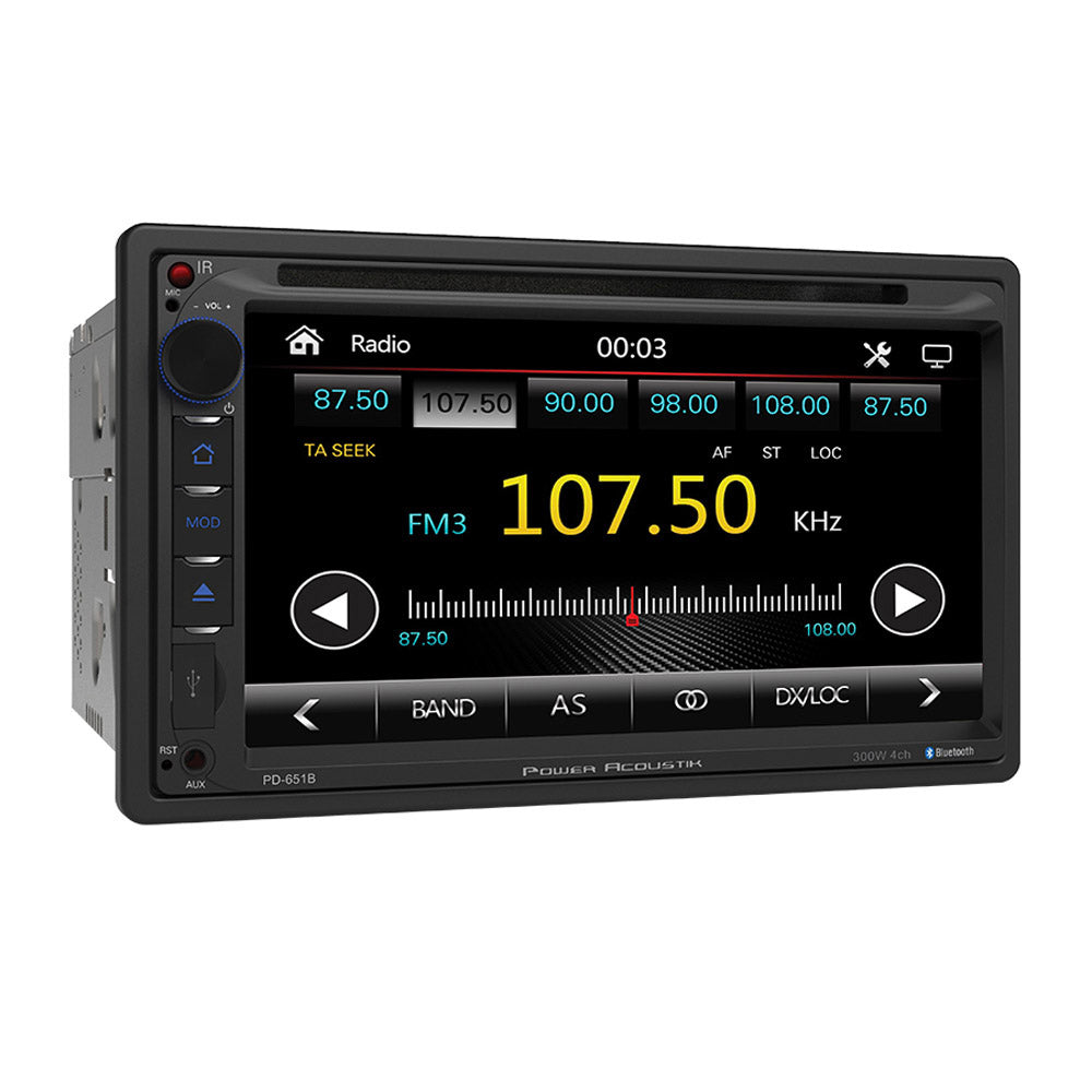 Power Acoustik PD-651B Double DIN InDash Bluetooth Car Receiver