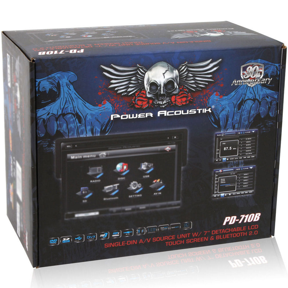 Power Acoustik PD-710B 7 Inch LCD Touchscreen CD/DivX InDash Receivers