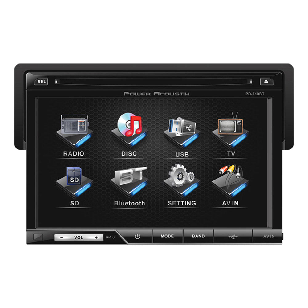 Power Acoustik PD-710B 7 Inch LCD Touchscreen CD/DivX InDash Receivers