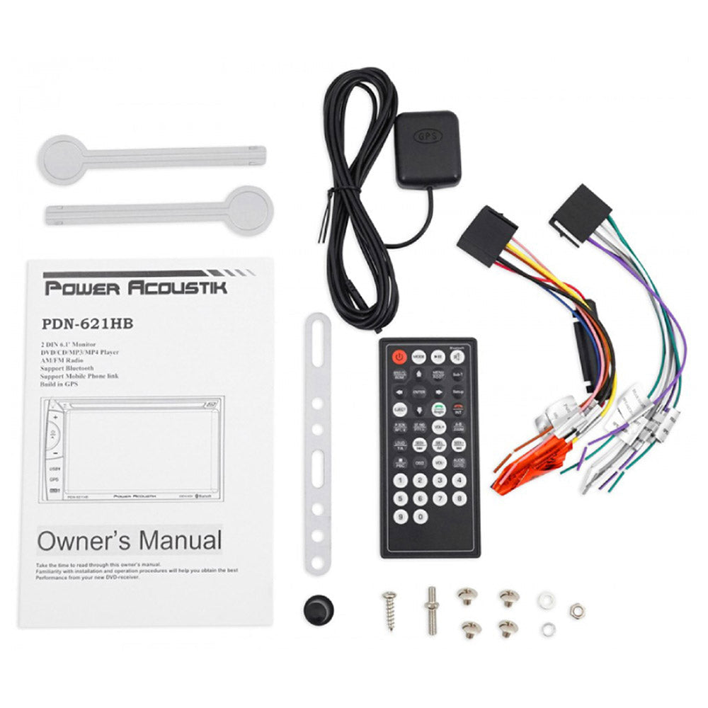 Power Acoustik PDN-621HB Double DIN Bluetooth In-Dash Receiver