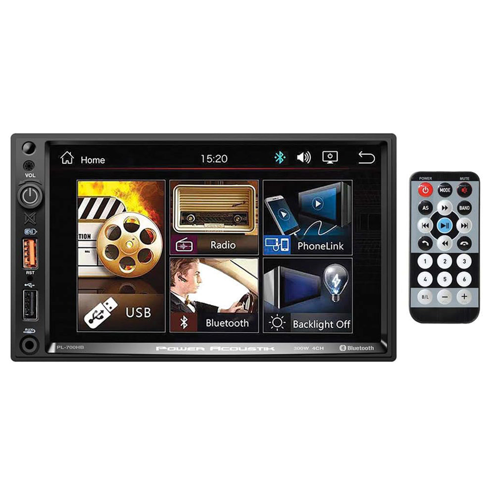 Power Acoustik PL700HB 2 DIN Digital Media Receiver with Bluetooth Connectivity