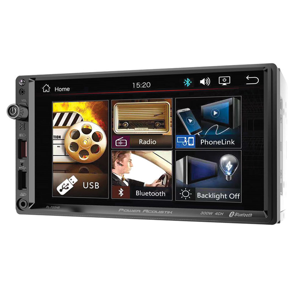 Power Acoustik PL700HB 2 DIN Digital Media Receiver with Bluetooth Connectivity