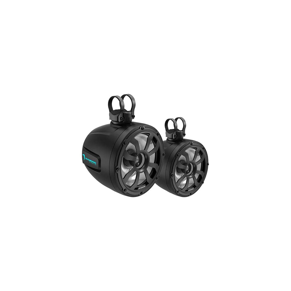 Diamond Audio POD10F4B 10" 2-Way Marine Tower Speaker with Titanium Dome Tweeter (Black)