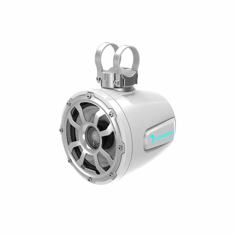 Diamond Audio POD65F4W 600W Peak (300W RMS) 6.5" 2-way Marine Speaker Tower Pod in White