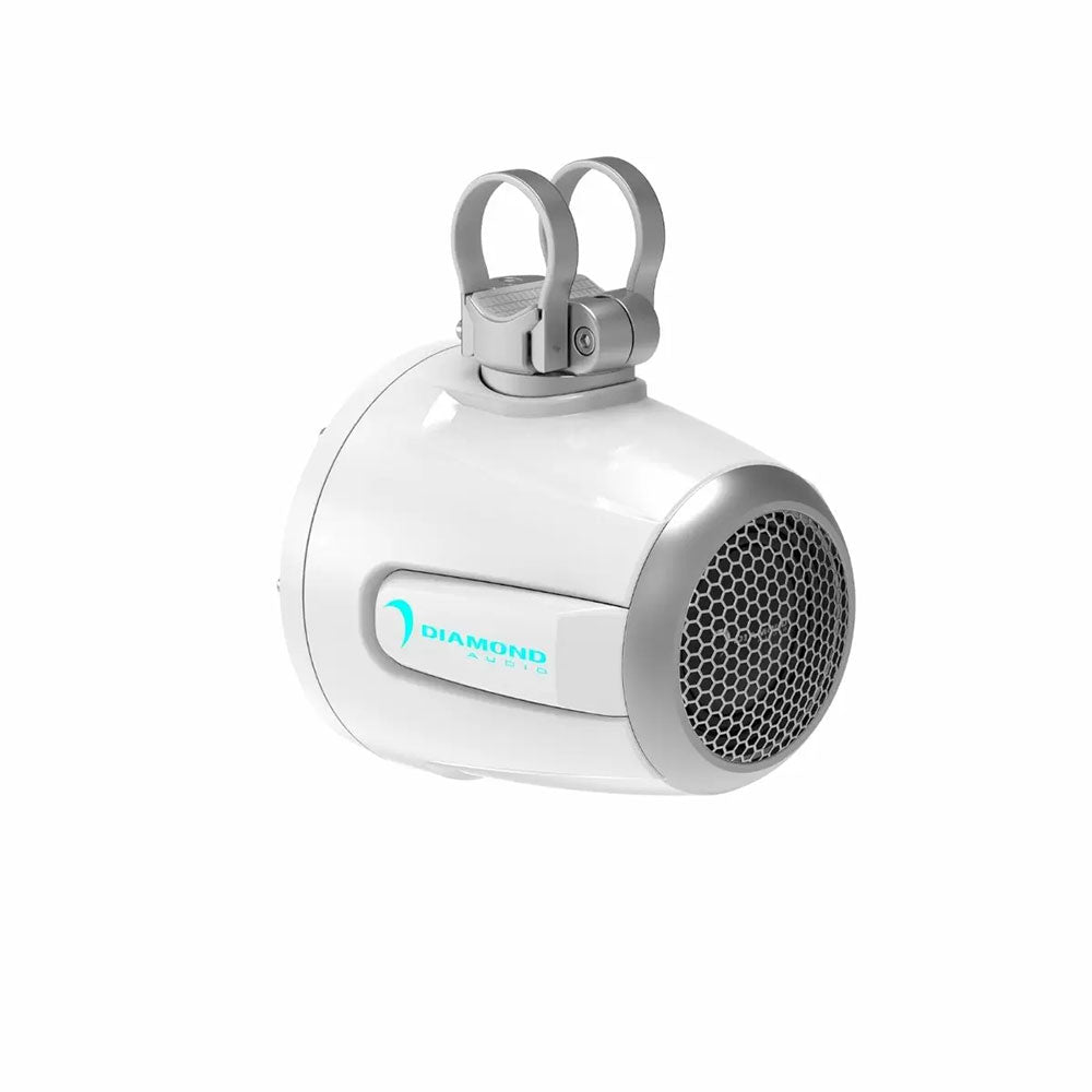 Diamond Audio POD65F4W 600W Peak (300W RMS) 6.5" 2-way Marine Speaker Tower Pod in White