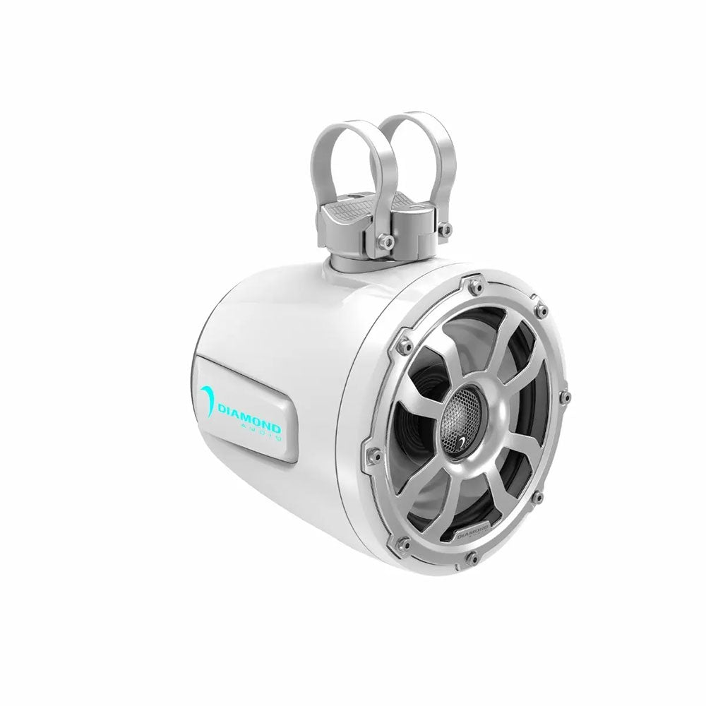 Diamond Audio POD65F4W 600W Peak (300W RMS) 6.5" 2-way Marine Speaker Tower Pod in White