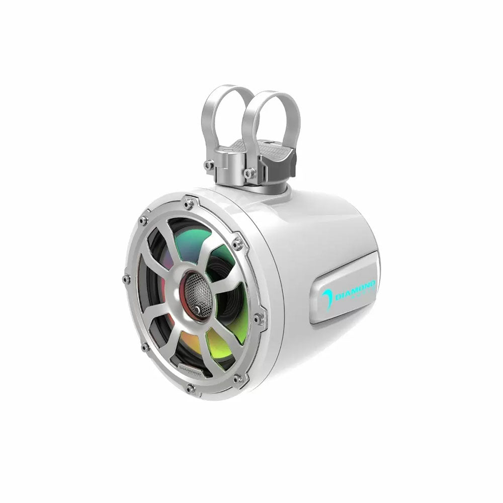 Diamond Audio POD65F4W 600W Peak (300W RMS) 6.5" 2-way Marine Speaker Tower Pod in White
