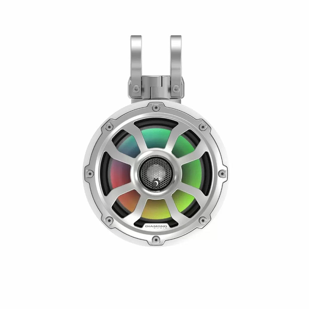 Diamond Audio POD65F4W 600W Peak (300W RMS) 6.5" 2-way Marine Speaker Tower Pod in White