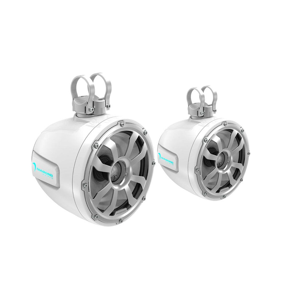 Diamond Audio POD8F4W 700W Peak (350W RMS) 8" 2-way Marine Tower Speaker Pod