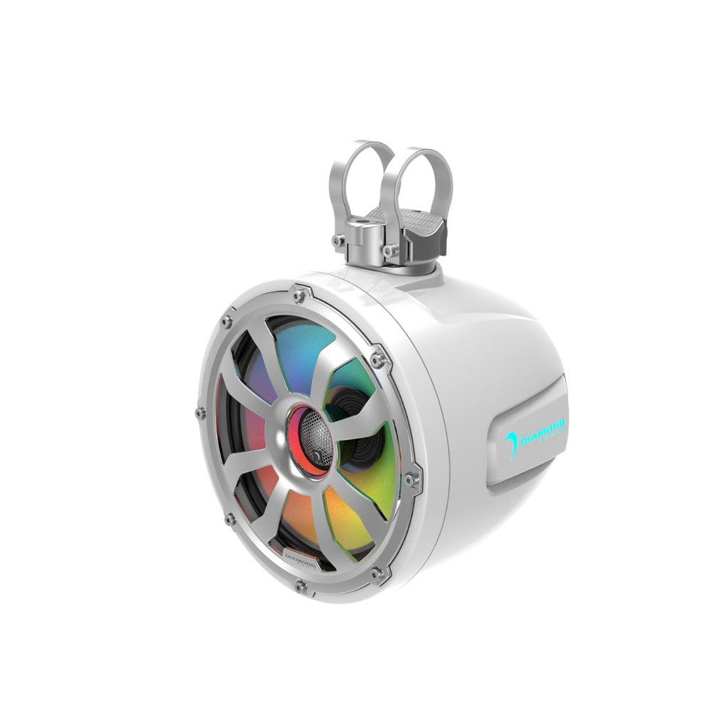 Diamond Audio POD8F4W 700W Peak (350W RMS) 8" 2-way Marine Tower Speaker Pod