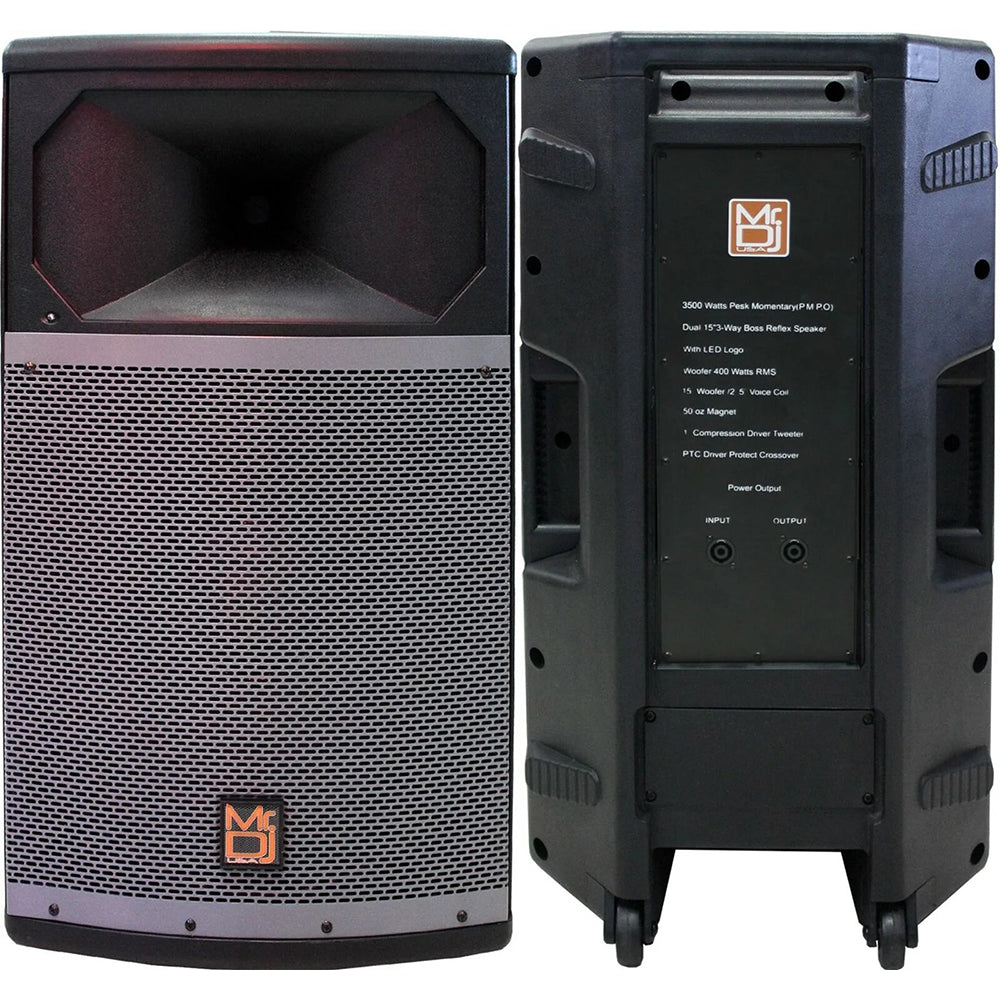 MR DJ PRO115S Powerful Professional Pro Single 15" Full Range Passive Speaker