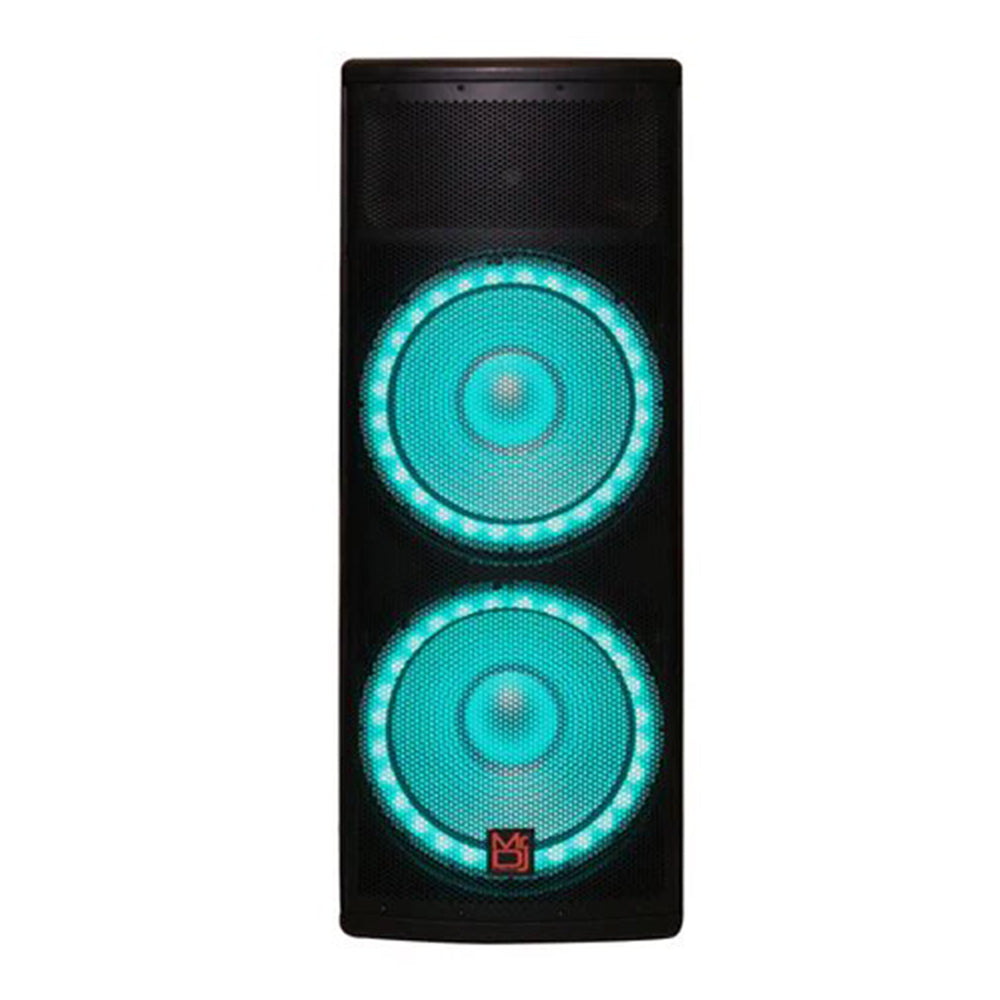 MR DJ PRO215LED 5500W Pro Pa Dj Dual 15” 3-Way Powered/Active Live Sound Loud Speaker
