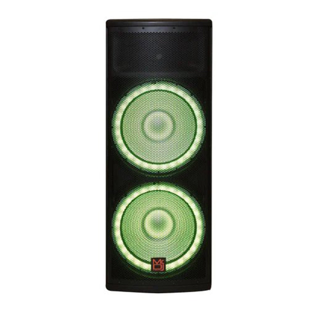 MR DJ PRO215LED 5500W Pro Pa Dj Dual 15” 3-Way Powered/Active Live Sound Loud Speaker