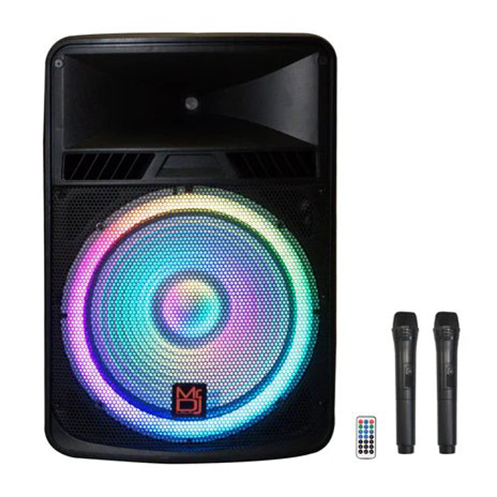 MR DJ PROBAT118 18" Pro Pa Dj 4000 Watts Active Rechargeable Portable Speaker