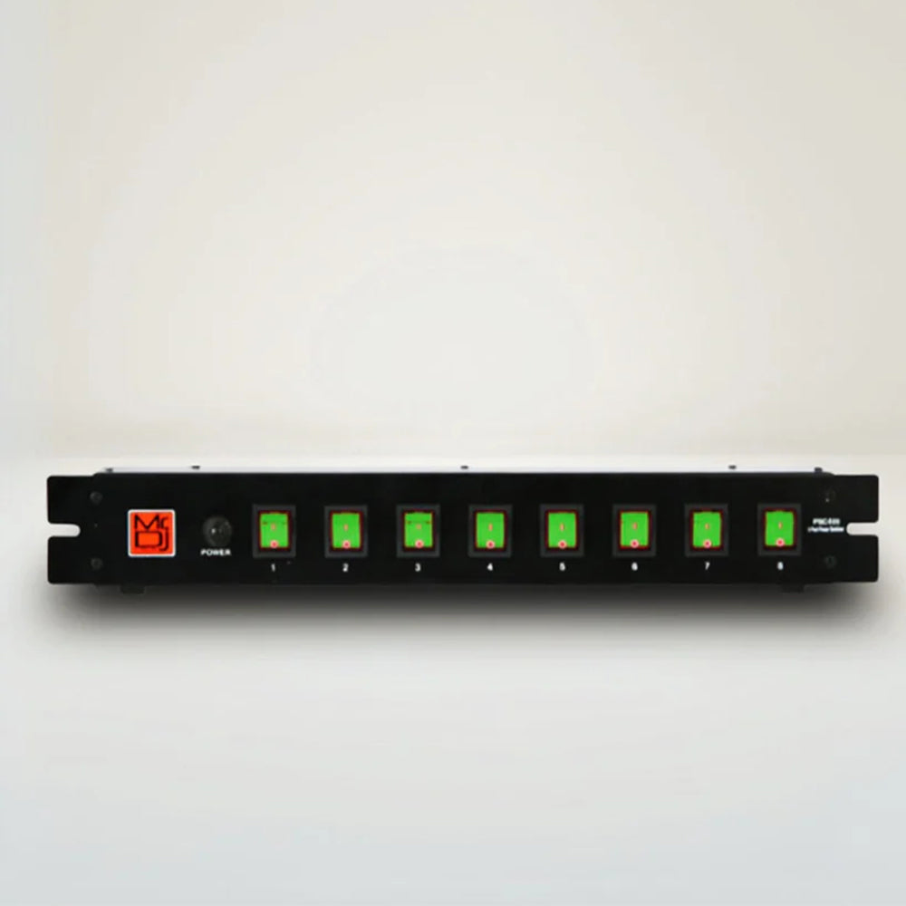 MR DJ PSC400 Rack Mountable 8 Port Power Switcher Surge Protectors On / Off Power Center , Power Supply, Ac 110V/220V Outlet Surge Protector