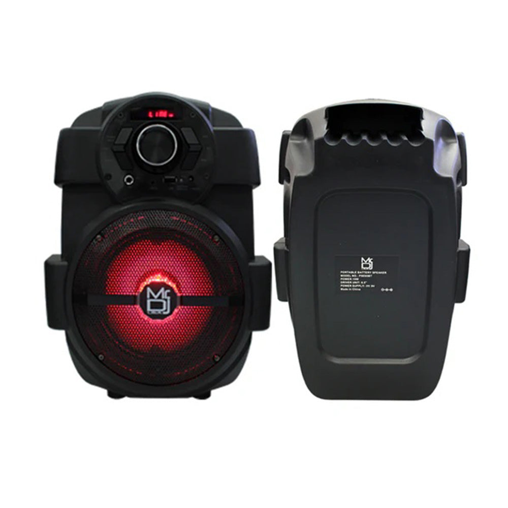 MR DJ PSE65BT 6.5 Inch Active Speaker With Bluetooth & Fm Radio & Mp3 Player, Eq, With Built In 4 Hours Rechargeable Battery