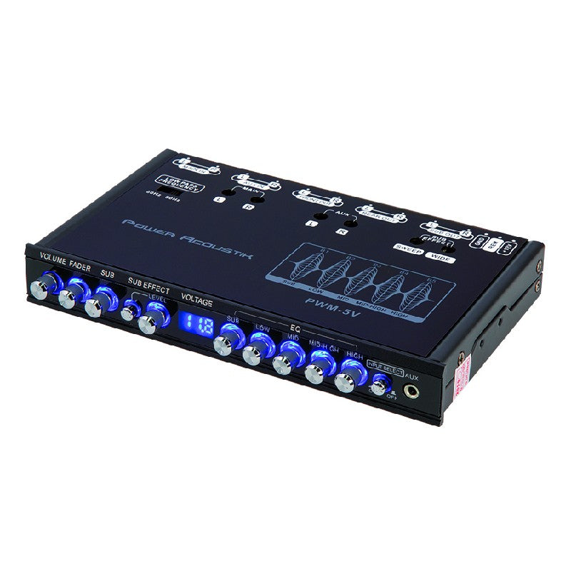 Power Acoustik PWM-5V 5-Band Parametric Equalizer with Subwoofer Control