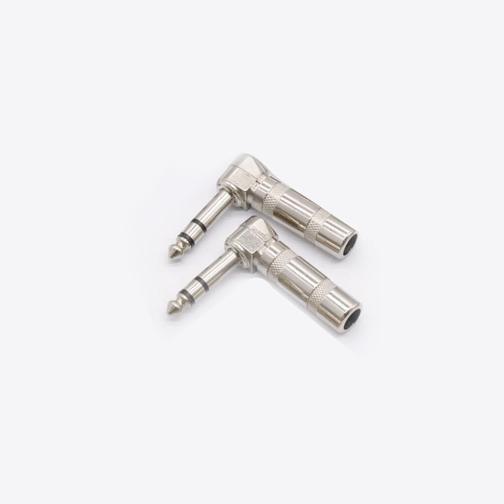 MR DJ QAM2 2 Pcs 1/4 Inch Angle Male Plug