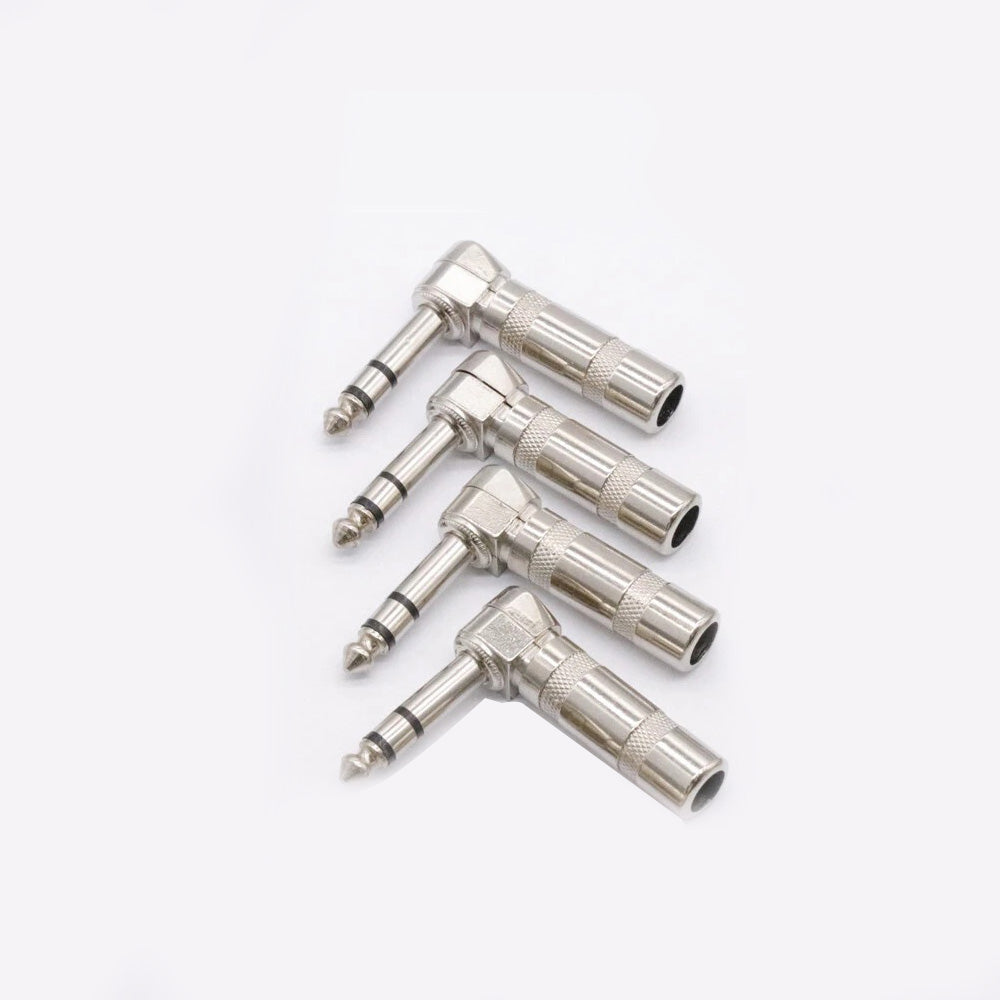 MR DJ QAM4 4 Pcs 1/4 Inch Angle Male Plug