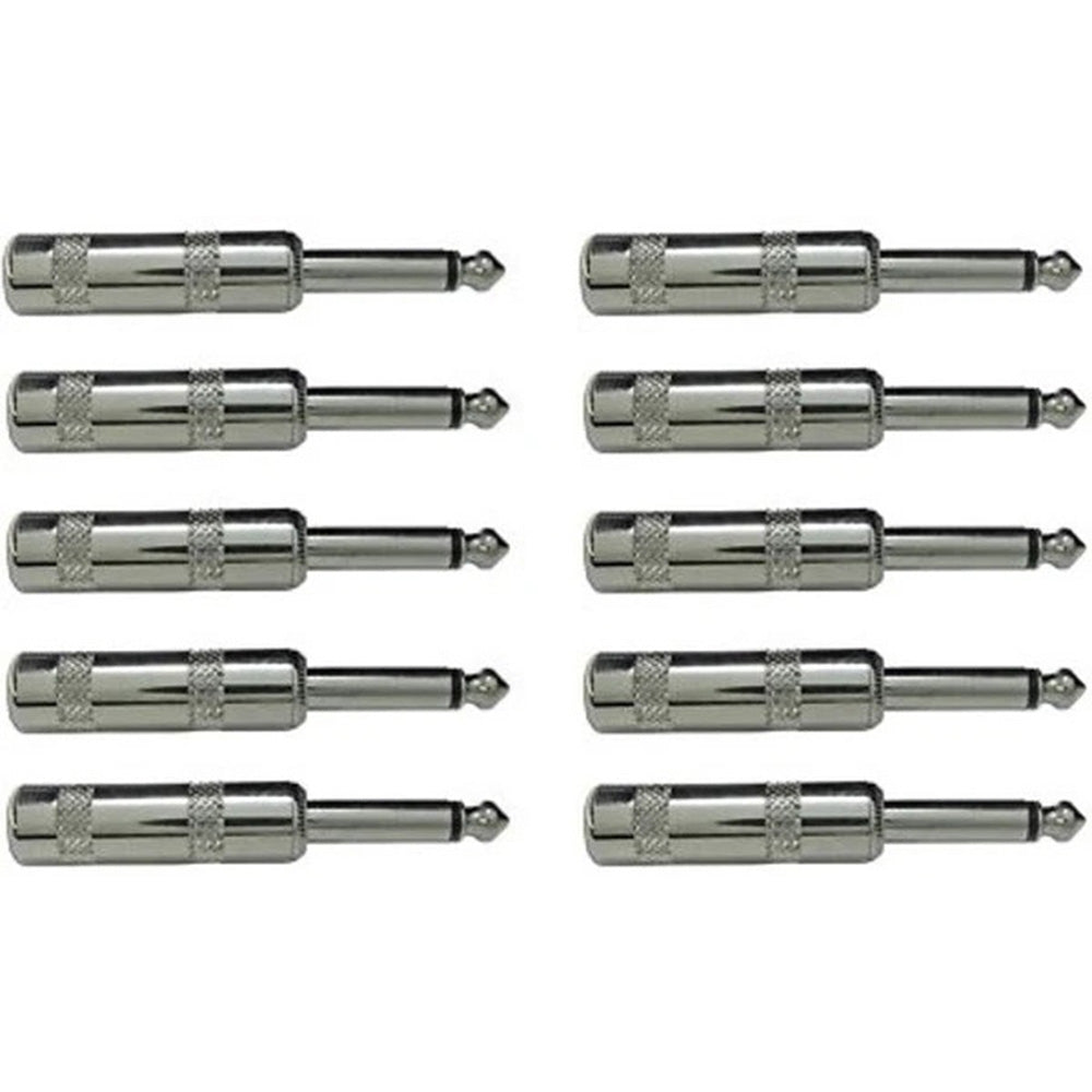 MR DJ QMH10 Large Barrel 6.35mm 1/4" Male Mono TS Head Cable Mount Connector