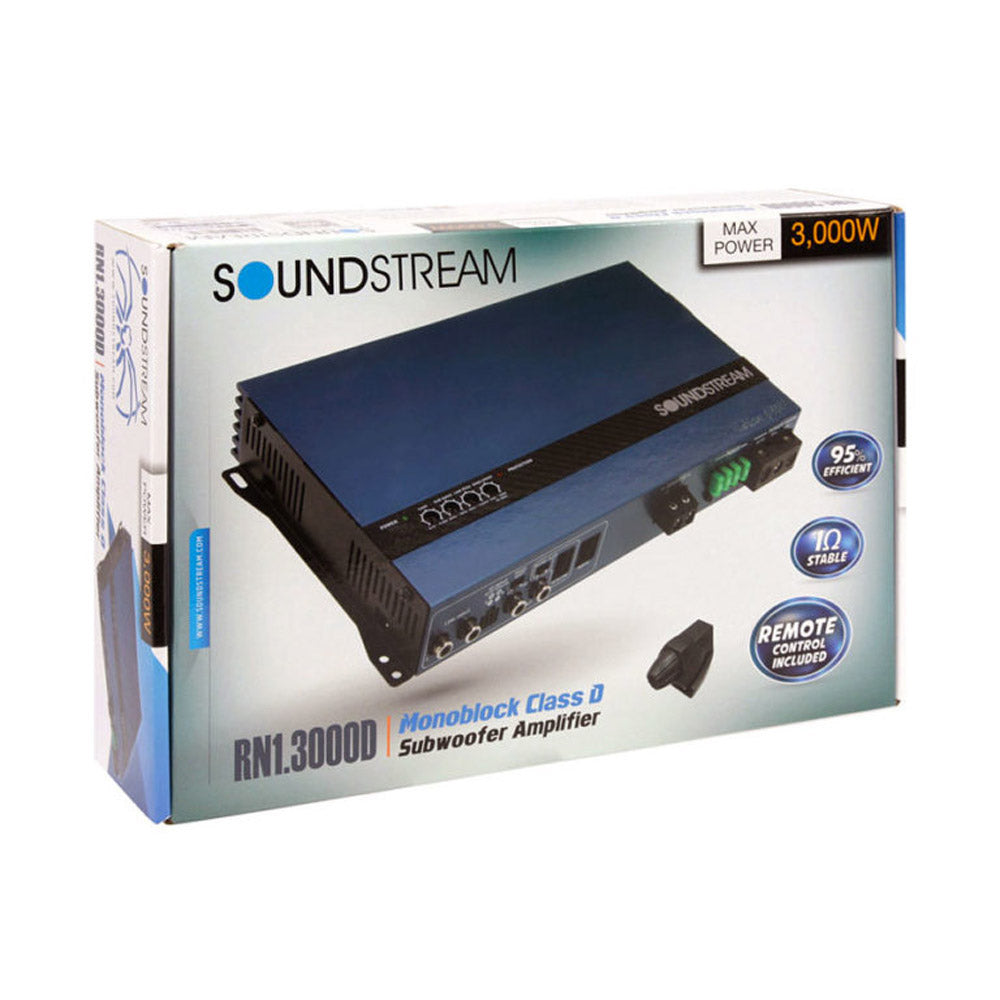 Soundstream RN1.3000D Rubicon Nano 3000W Class D Monoblock Amplifier